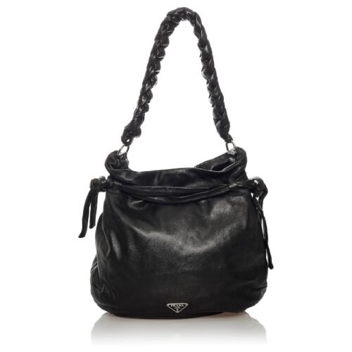 Black Leather Shoulder Bag