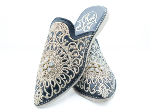 Babouches marocaines brodées avec strass